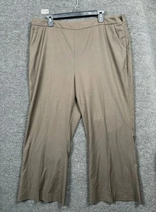 Alex Marie Pants Women 18 Brown High Rise Dress Slacks Wide Leg Stretch Trouser - Picture 1 of 8