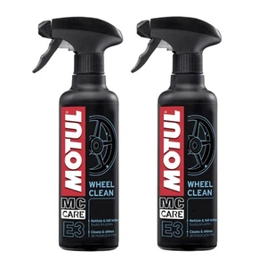 Kit 2 Motul MC Care E3 Wheel Clean Pulitore Cerchi 400ml per Moto Scooter Scoote - Foto 1 di 2