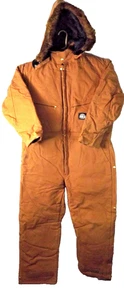 Keys POLAR KING Coveralls Size 46 Canvas Quilt Lined Insulated 17754 Made In USA - Picture 1 of 17