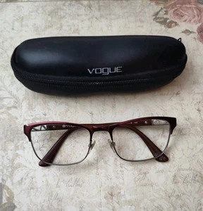 VOGUE 3996 Burgundy Metal Frames for Eyeglasses with Case 812 53 18 140 *READ* - Picture 1 of 7