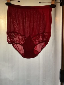 Favoloso slip mutandine Sans Souci doppio nylon con pizzo hipster 5 piccole USA - Foto 1 di 11