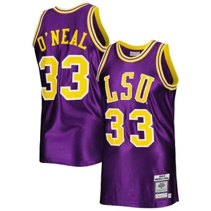 Men's Mitchell & Ness Shaquille O'Neal Purple LSU Tigers 1990/91 Authentic - Picture 1 of 3