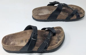Sandalias Birkenstock para mujer 36/5 cuero negro Mayari punta lazo correa hebilla - Imagen 1 de 7