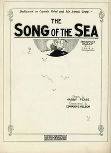 1926 Sheet Music The Song Of The Sea Dedicated To Captain G Fried Pease & Nelson - Picture 1 of 3