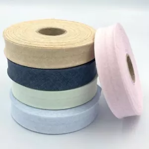 CRAFT CULT 25mm (1") Wide Grain Print Bias Binding - 25m Roll - Picture 1 of 6