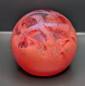 Caithness Scotland Glass Paperweight Inferno E66683 Controlled Bubbles - Picture 1 of 13