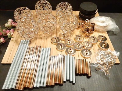 Set of 6 Crystal Tealight Votive  Candlestick Holders  Crystal Bowl Candelabras - Image 1 of 4