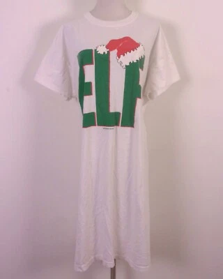 Винтажная футболка 90-х Ground Control Elf Sleep пижама рождественский праздник OSFA - Изображение 1 из 4