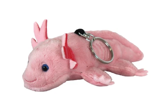 CORNELISSEN Axolotl Plüsch Schlüsselanhänger Taschenanhänger rosa Molch Lurch 15 cm