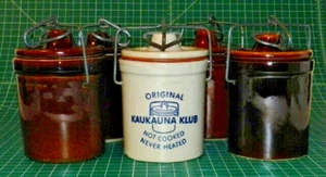 Vintage Kaukauna Käse Steinzeug Topf (5 Stück) - Bild 1 von 11