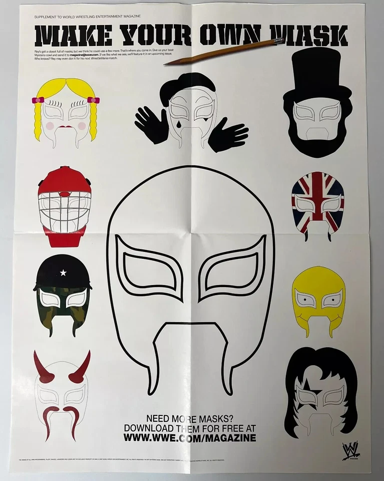 Póster Rey Mysterio 619 Máscara WWE 21x16 NUEVO luchador WWF lucha libre Lucha Libre Foto 1 de 1