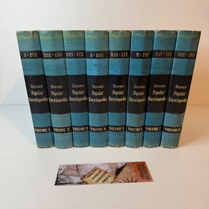 Newnes Popular Encyclopaedia  Universal Knowledge Complete 8 Vol HB Vintage Set - Picture 1 of 24