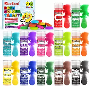Badebomben Kinder Tabletten - 96 Stück No Duft Badezusatz Kinder, Badefarben Für - Bild 1 von 12