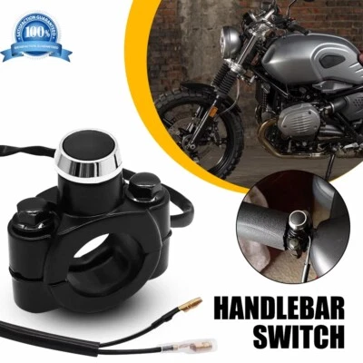 Interruptor universal para motocicleta bocina montaje manillar pulsador arranque momentáneo E Foto 1 de 4