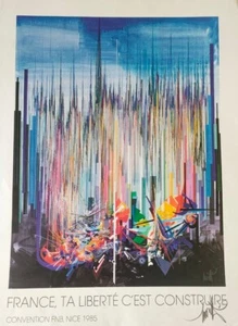 Poster RAYMOND MORETTI /Handschriftliche Unterschriften Convention FNB Nice 85 (Zertifikat) - Bild 1 von 7