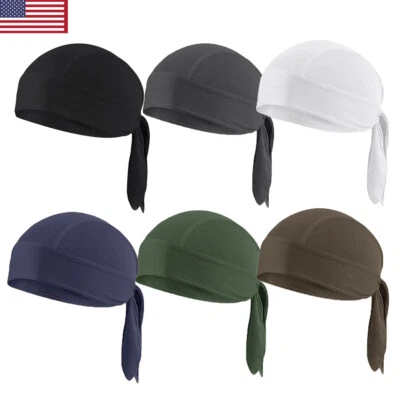 Do Rag Skull Cap Helmet Liner Cooling Mesh Bandana Cap Sweat Dew Rags Head Cover - Image 1 of 4