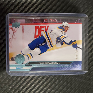 Tage Thompson Deluxe 020/250 2023-24 Upper Deck Series 1 17 Buffalo Sabres