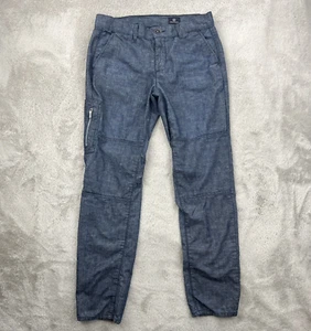 AG Adriano Goldschmeid Joggers Mens 27 Blue Tech Cargo Pocket Training Hemp Pant - Picture 1 of 18