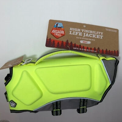 Chaleco Salvavidas Arcadia Trail Alta Visibilidad Amarillo Flotación Perro Talla Pequeña Foto 1 de 3