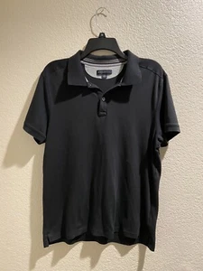 Banana Republic Collared Polo Shirt 100% Cotton Black Mens Size Medium EUC - Picture 1 of 8