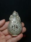 Chinese Tibet Silver Carving auspicious 福 flower Pendant Decoration Collection