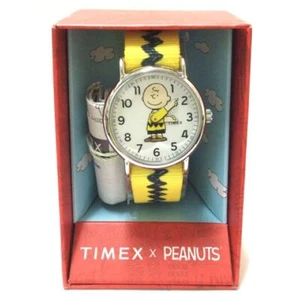 TIMEX x PEANUTS Charlie Brown Weekender Quartz Analog Wristwatch NM from Japan - Picture 1 of 8