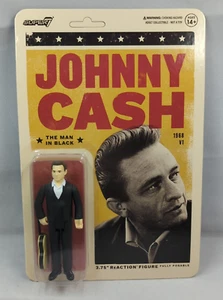 Figura de acción Super7 Reaction JOHNNY CASH 3,75" - Nueva sin usar, en caja, Man in Black - Imagen 1 de 5