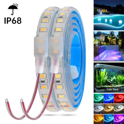 LED Streifen Lichter 24V 0,5-20M 2835 SMD Band Seil IP68 Wasserdicht Selbstklebend UK - Bild 1 von 4