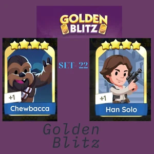 🌈Monopoly.Go 🌈Golden_Blitz🔥-S22- Han SoLo - Chew Bacca ⭐ - Picture 1 of 1