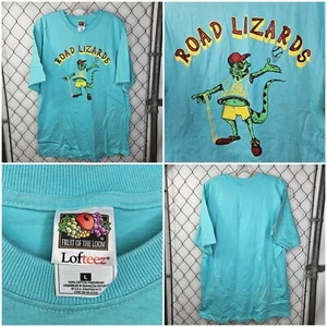 RARE Vintage 90s Road Lizards Minor League Baseball Aqua Blue T-Shirt Large NWOT - Picture 1 of 7