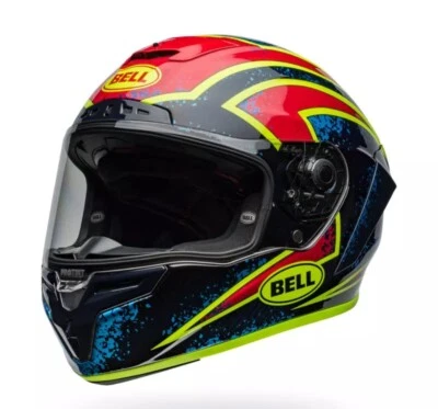 Bell Race Star Flex DLX Helmet Xenon Gloss Blue/Retina - XL - Image 1 of 4