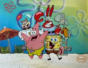 Nickelodeon SPONGEBOB SQUAREPANTS Animation Art Sericel Cel Patrick Squidward - Picture 1 of 7