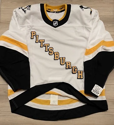 NEW RARE Adidas MiC Pittsburgh Penguins Reverse Retro Team Issue Jersey size 58 - Image 1 of 4