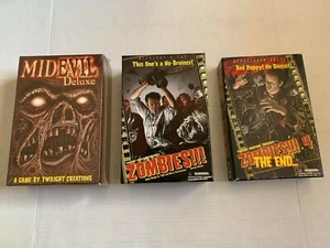 LOT 3 TWILIGHT CREATIONS GAMES: ZOMBIES!!! ZOMBIES 4 and MIDEVIL DELUXE SEALED - Picture 1 of 7