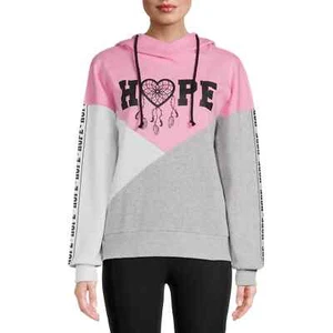 No Boundaries Junior's size M 7-9 Colorblocked Graphic Hoodie Color: Petal Pink - Picture 1 of 9