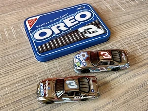 Dale Earnhardt Sr/Jr #3 OREO 18K White Gold 2 Car Tin Set Action 1:64 - Picture 1 of 5