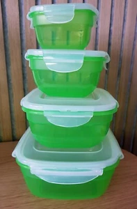 Lock&Lock Frischhaltedosen 4 Stück Dose-Set Limette 260 / 520/ 950/ 1600ml - Bild 1 von 2