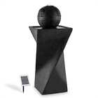 Solar Garden Fountain Sphere Water Feature Pump Led 200 L / H Led 2W Stand Black