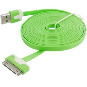 Long 3M Câble USB pour IPHONE 4S 4 Données Chargeur Nouilles Câble Vert - Photo 1 sur 1