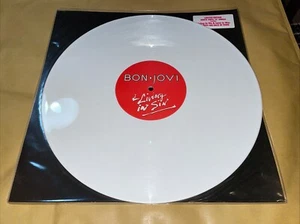 BON JOVI: LIVING IN SIN - 12”single 1989 Vgc+/ex.con White Vinyl - Picture 1 of 3