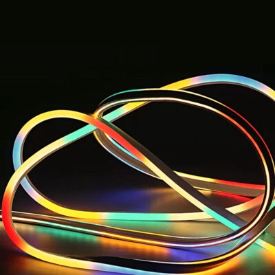 5M 12V WS2811 5050 RGBIC LED Neon Tube Strip Light Belt Addressable Dream Color - Image 1 of 4
