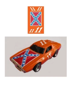 AFX #11 Rebel Charger 1/64 scale DECAL fits AFX Tyco Lifelike Auto World