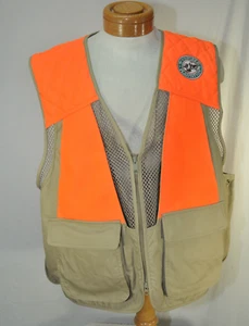 Orvis Men's Size XL Classic Functional Hunting Vest Blaze Orange And Tan - Picture 1 of 20