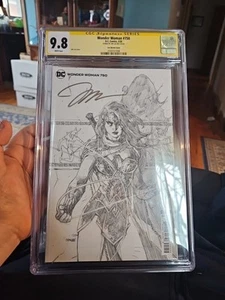 JIM LEE SIGNED CGC 9.8 SS WONDER WOMAN #750 COMIC BATMAN SKETCH VARIANT - Picture 1 of 2