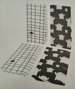 IKEA KUSTFYR 12 BOLSAS DE REGALO PAPEL TEMÁTICO HALLOWEEN BLANCO Y NEGRO 405.995.96 - Imagen 1 de 3