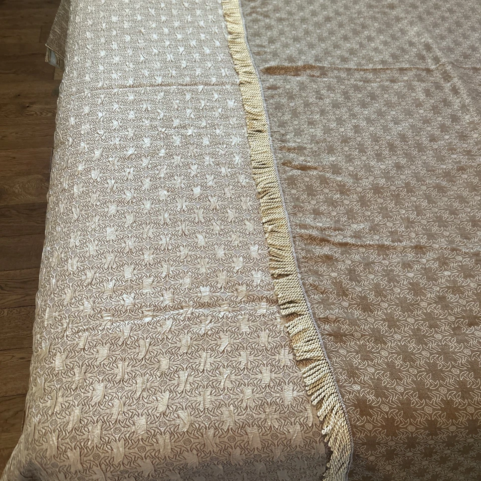 Colcha vintage 90 x 100 cubierta completa tejida con flecos Queen Foto 1 de 4