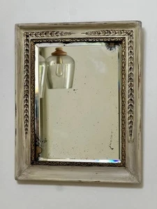 Vintage French Hand Painted Foxed Bevelled Edge Mirror - Picture 1 of 6