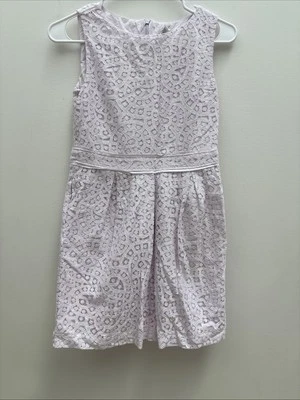 Vestido de algodón forrado con encaje talla 12 púrpura lila claro sin mangas J.Crew para niñas Foto 1 de 4