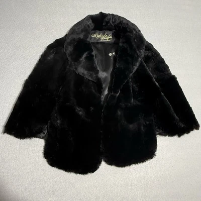 Vintage CF Carlson Real Black Rabbit Fur Stole Excellent Condition USA Made - Image 1 of 4