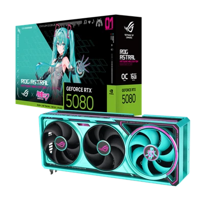 Grafikkarte ASUS ROG Astral GeForce RTX 5080 Hatsune Miku Edition - 16GB GDDR7,